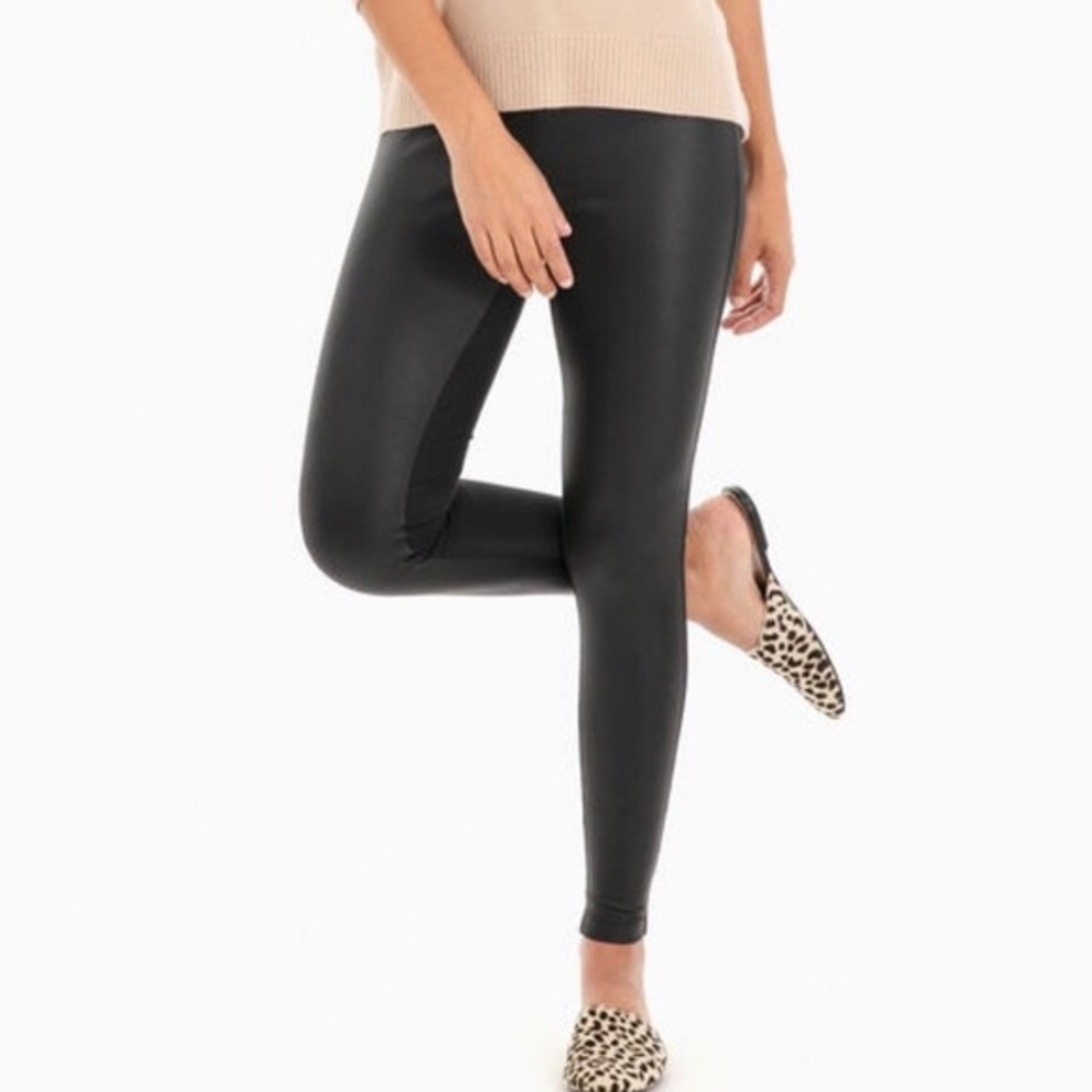 Willow & Clay Vegan Leather Front Leggings